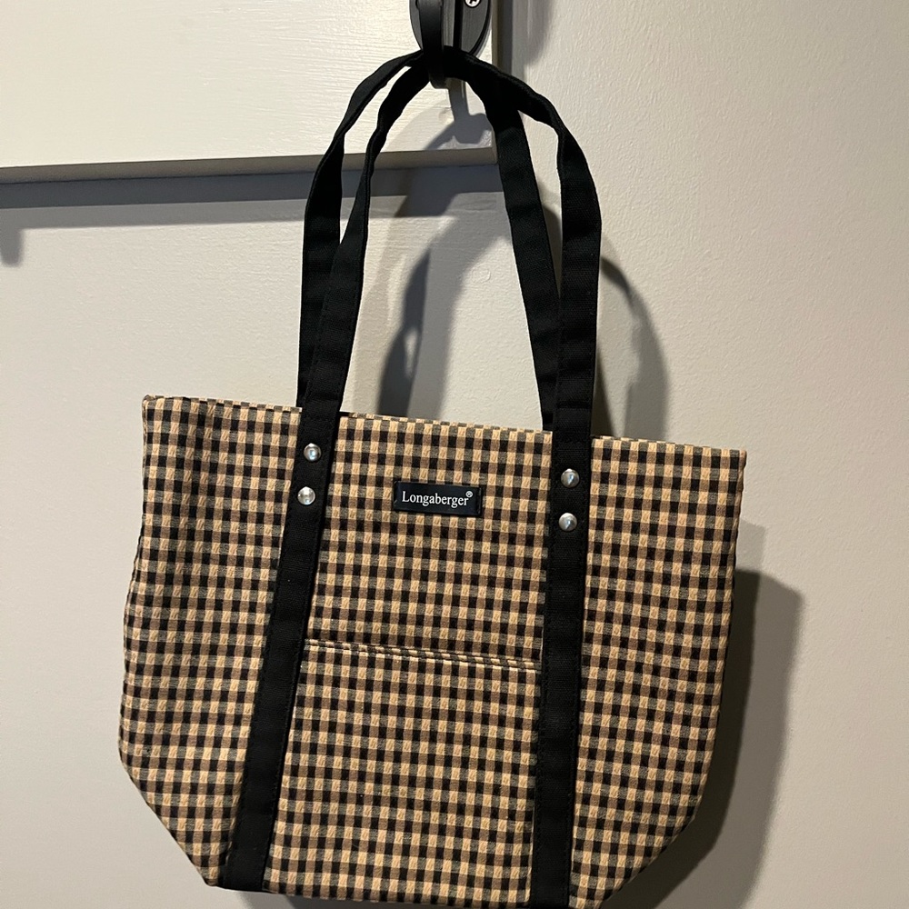 Small longaberger checkered tote